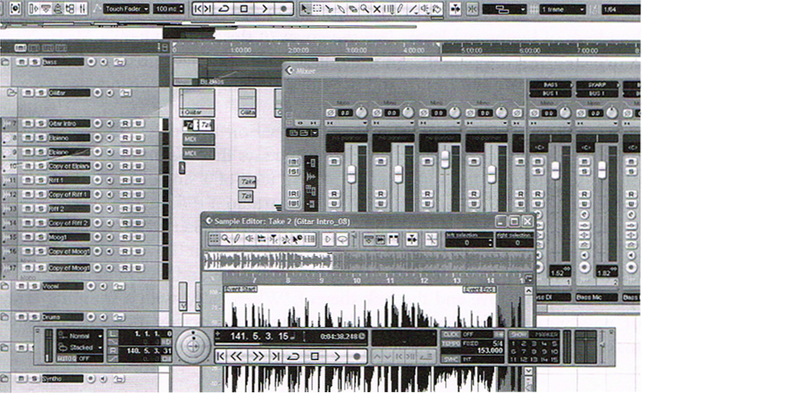 Figure 3.3: Screen shot of composition in audio software.